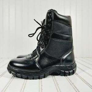 NEW  SSG Army Black Combat Lace Up Comfy Midi Military Boots  A1033